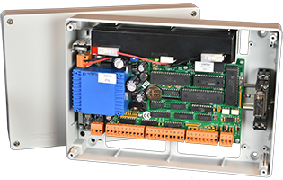 LS10-KAS3, Montagekasse i plast med låsecomputer, batteri, hjælperelæ, UniLock adgangskontrol, Unitek