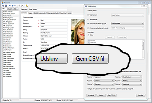 Personer - Udskriv til CSV fil, UniLock adgangskontrol, Unitek