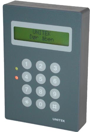 T393-Mifare, Berringsfri lser med tastatur og display, UniLock adgangskontrol, Unitek